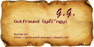 Gutfreund Gyöngyi névjegykártya